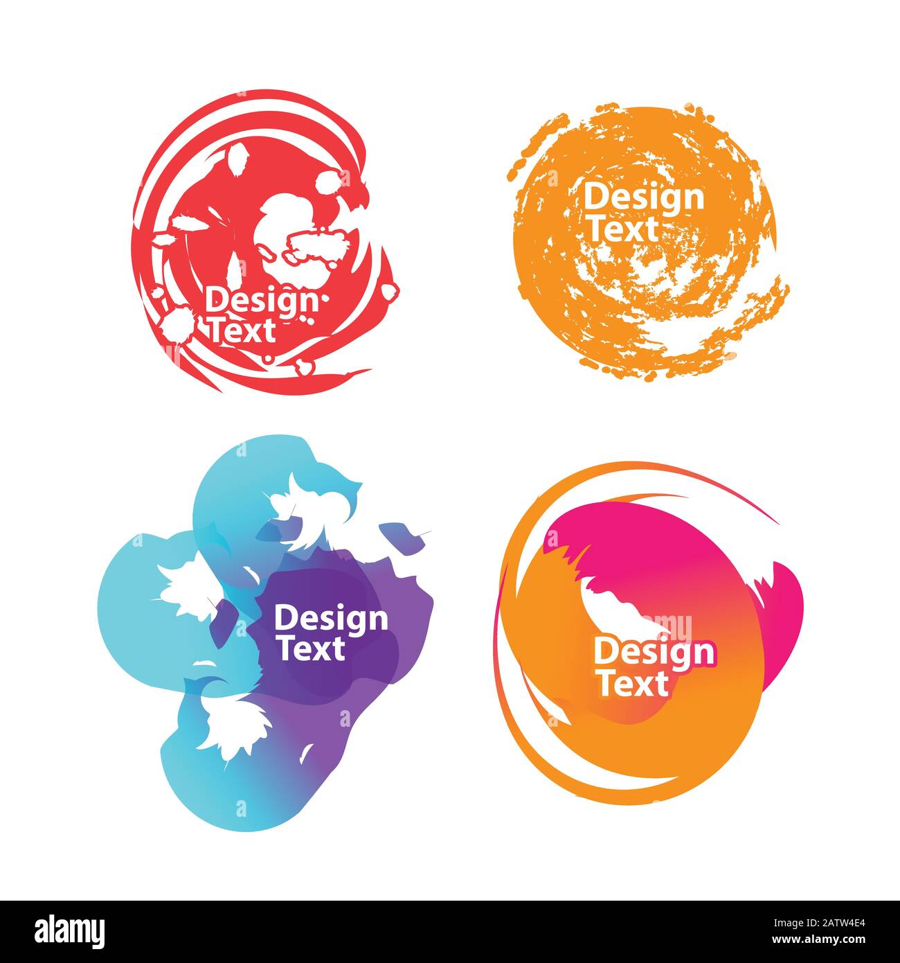 Abstrakte Gradientenbanner mit fließenden flüssigen Formen. Vorlage für das Design eines Logos, Flyers oder einer Präsentation. Vektor Stock Vektor