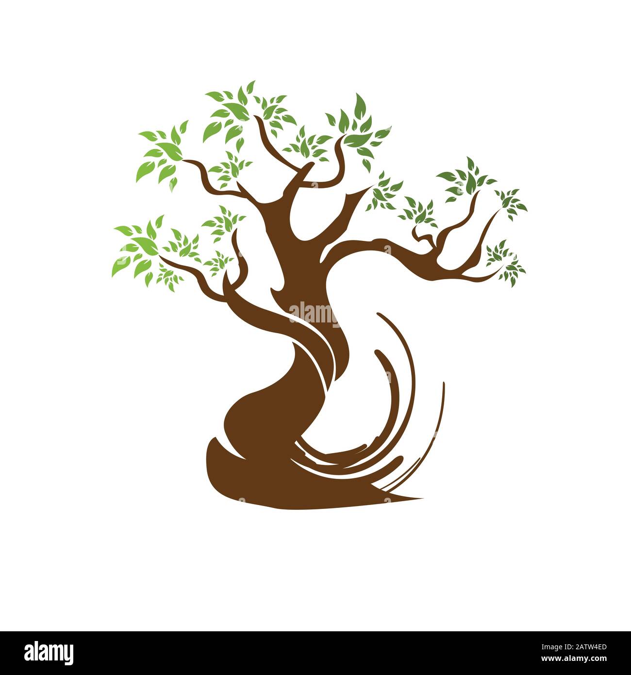 Logo für natürliche und organische Lebensmittel. Umweltfreundliches Symbol. Symbol Ökologie. Stock Vektor