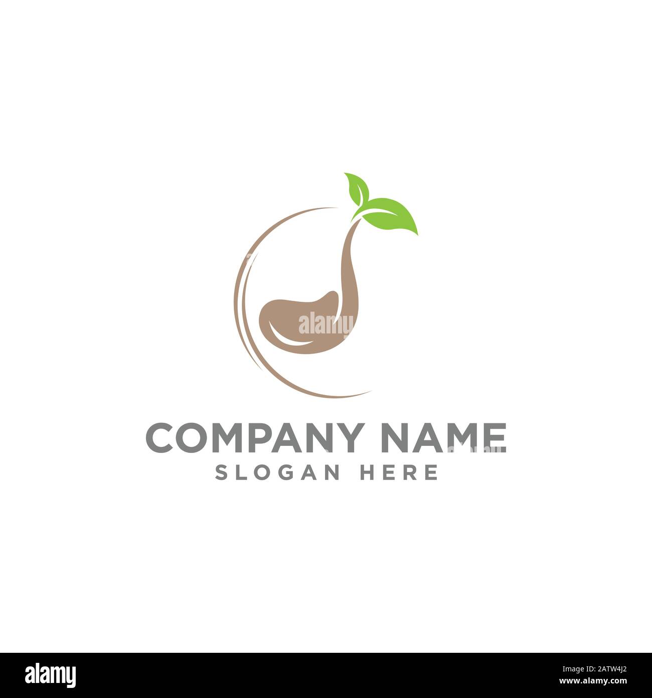 Sprouting Seed mit dem Vektorsymbol "Leaves Outline". Symbol, Logo-Abbildung. Pixelperfekte Vektorgrafiken Stock Vektor