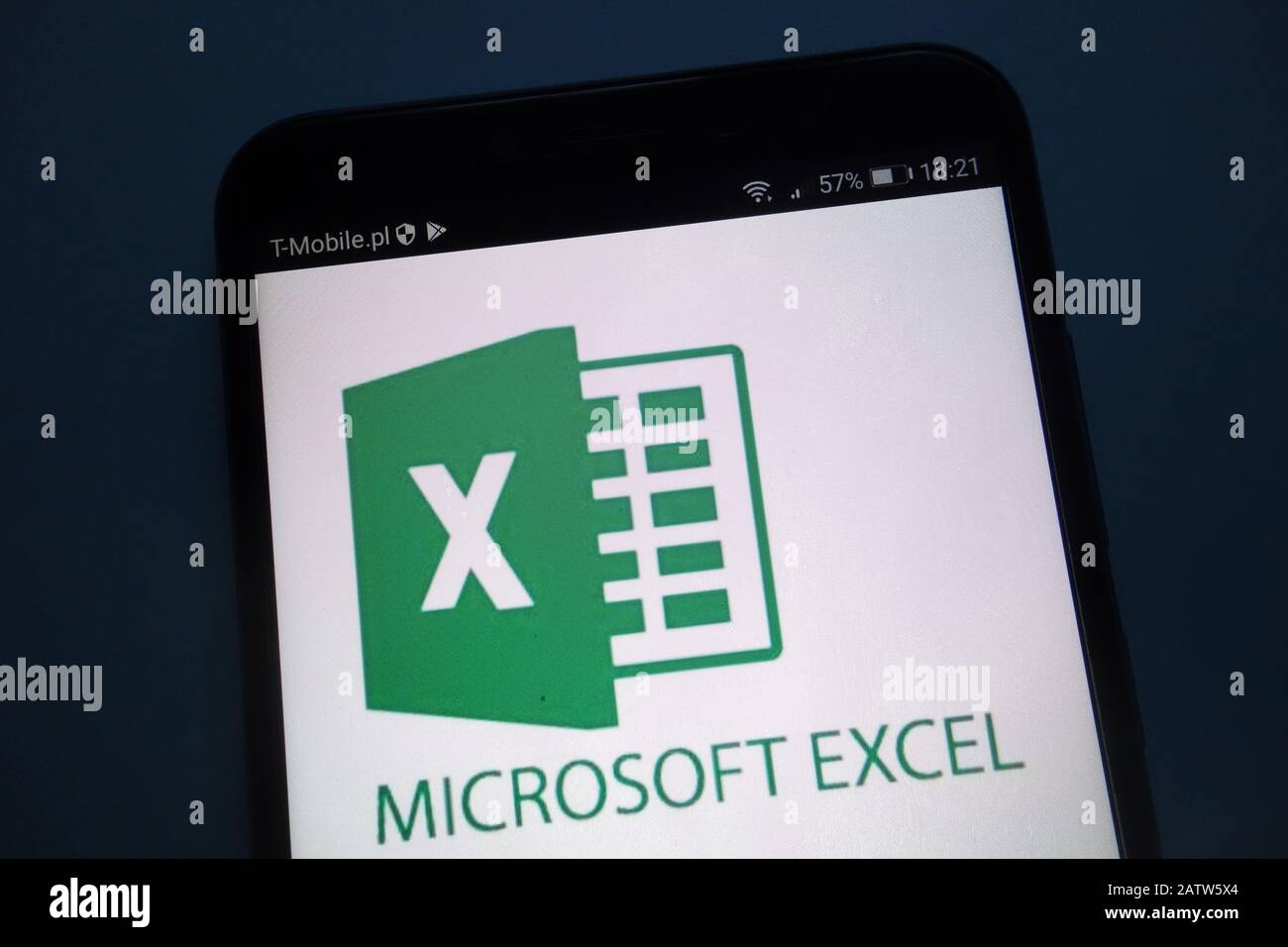 Microsoft Excel-Logo auf dem Smartphone Stockfoto