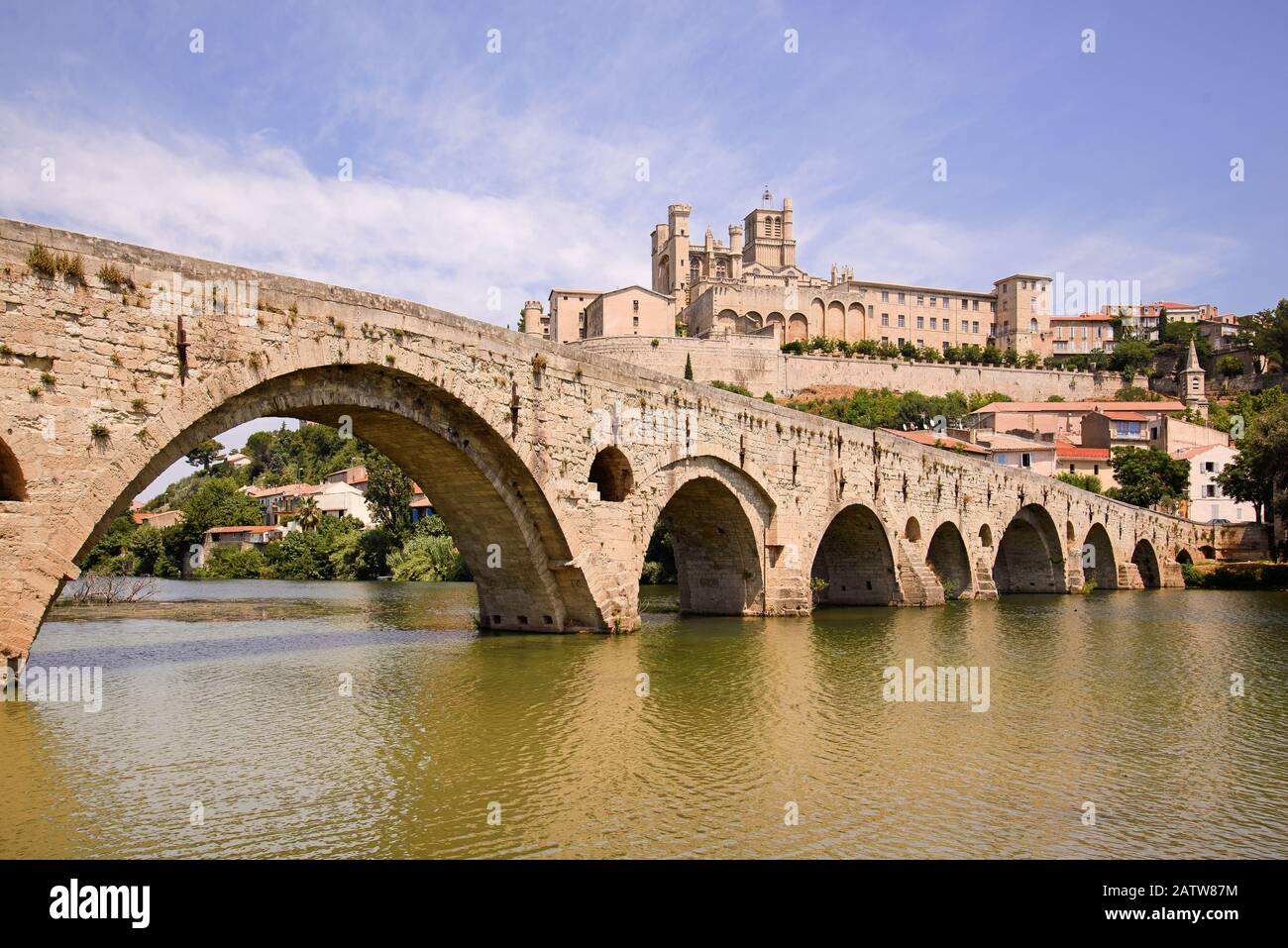 Kathedrale Saint-Nazaire, Béziers, Languedoc-Roussillon, Frankreich, Europa Stockfoto