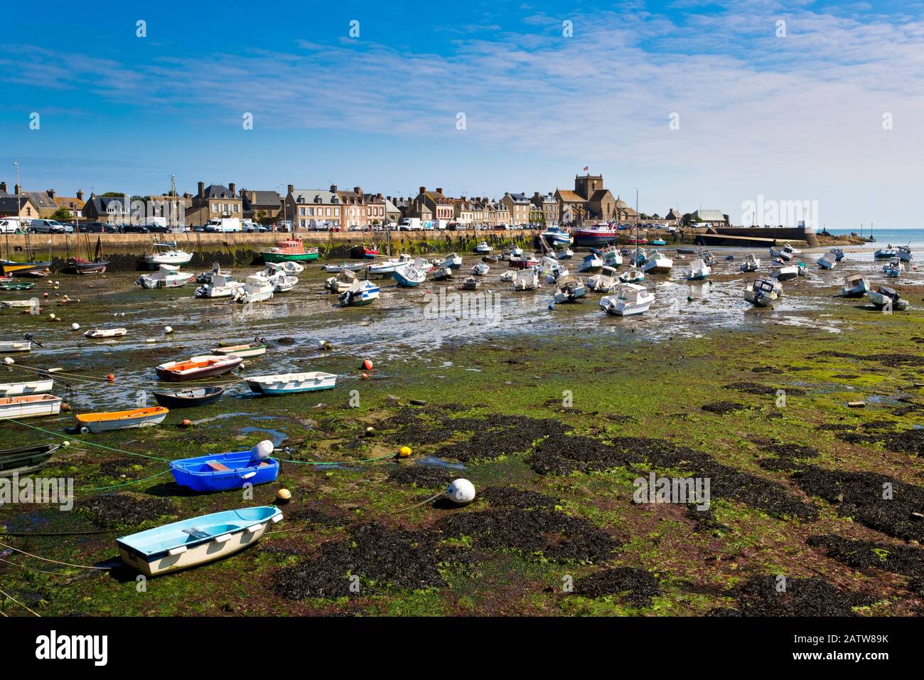 Barfleur Hafen, Cotentin, Normandie, Frankreich Stockfoto