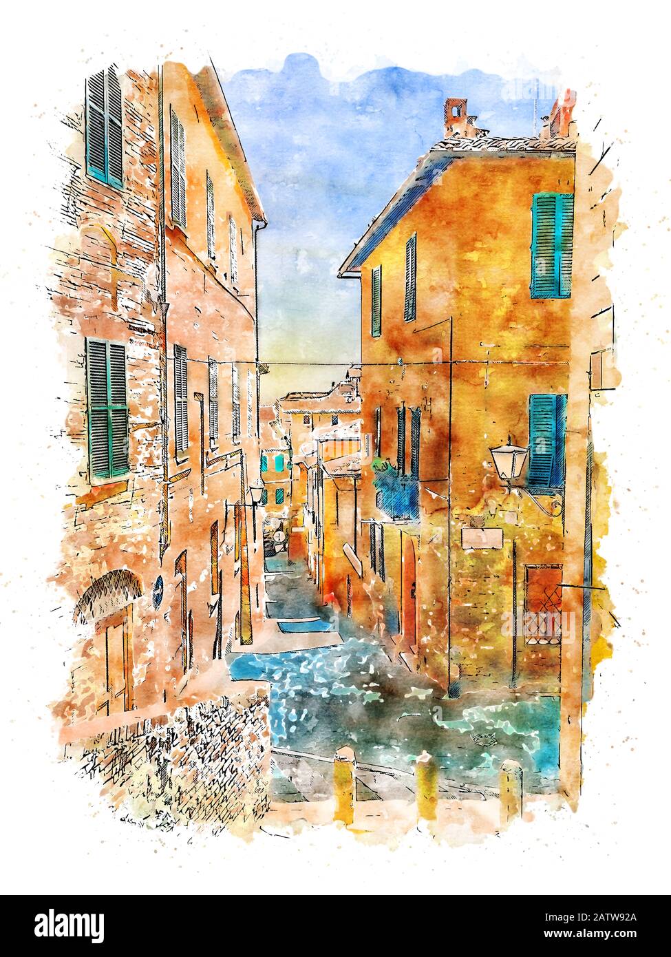 Siena ist eine italienische Stadt, die Hauptstadt der gleichnamigen Provinz in der Toskana Stockfoto