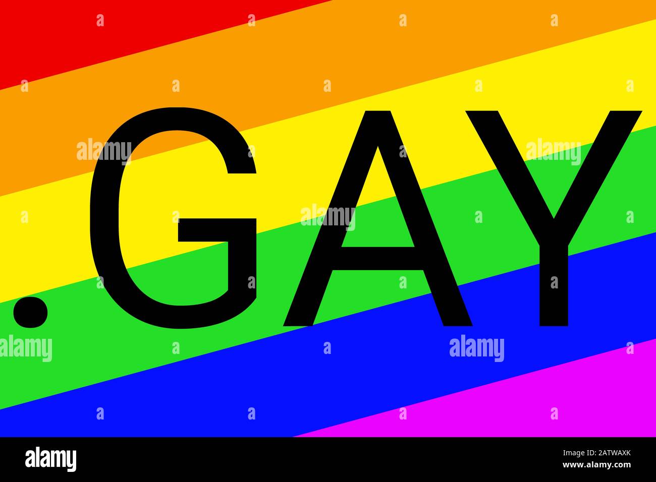 Domain .HOMOSEXUELLES Namenskonzept. Neue Top-Level-Domain im Domain Name System. Neue Website kaufen oder verkaufen. Stockfoto