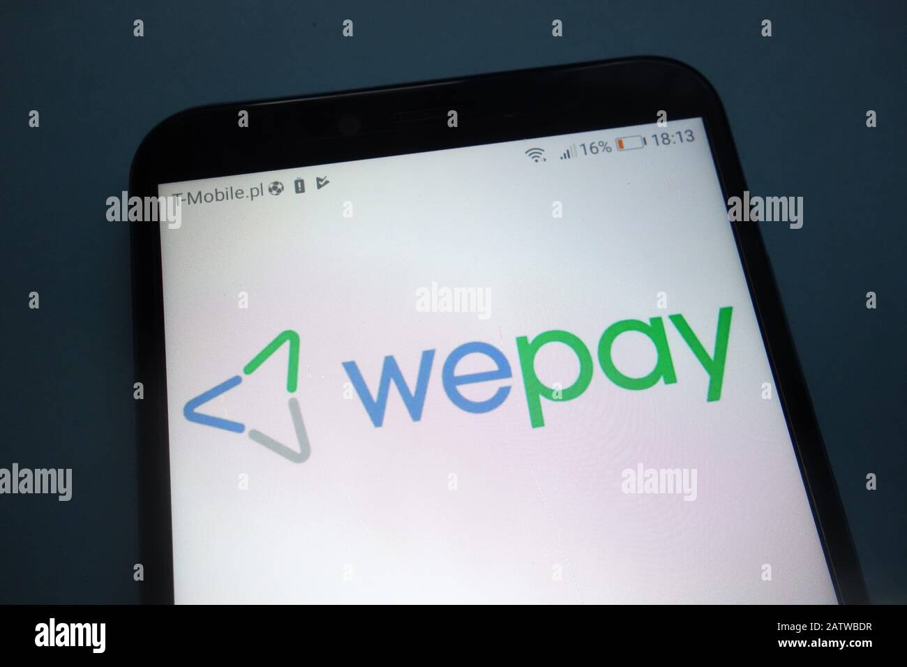 WePay Logo auf Smartphone Stockfoto
