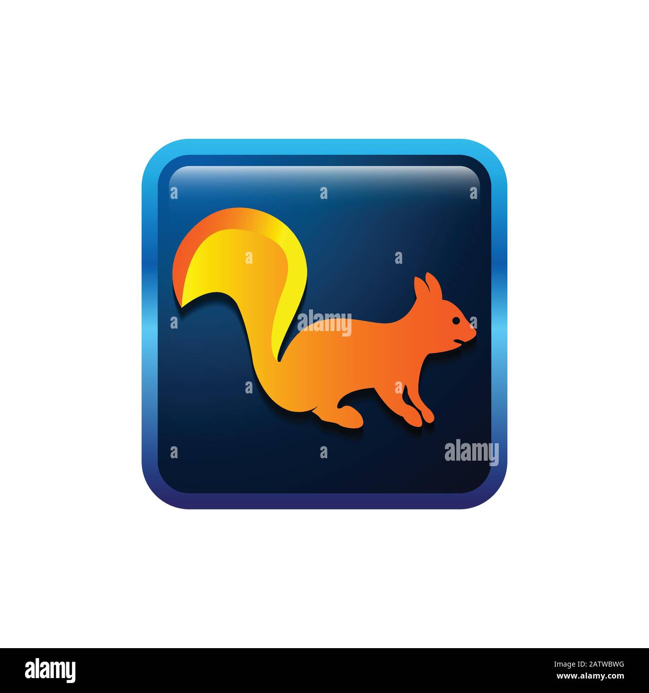 Abbildung Der Anwendung "Gleithörnchen" Vektor-Vorlage, Community-Logotyp "PET Lover", Geeignet für kreative Branchen Stock Vektor