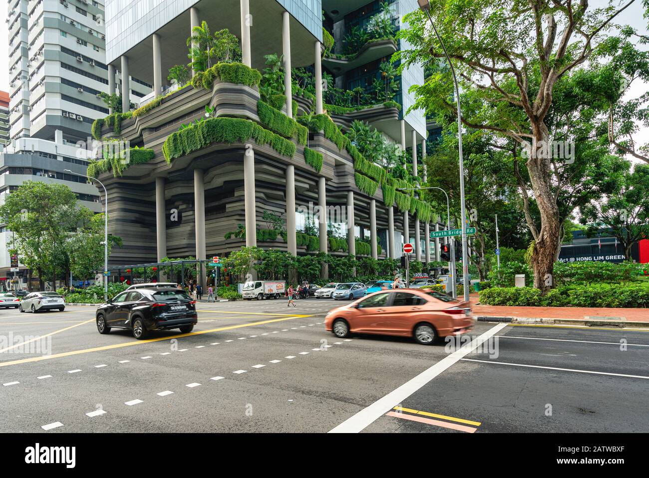 Singapur. Januar 2020. Blick auf moderne Wolkenkratzer in Singapur Stockfoto