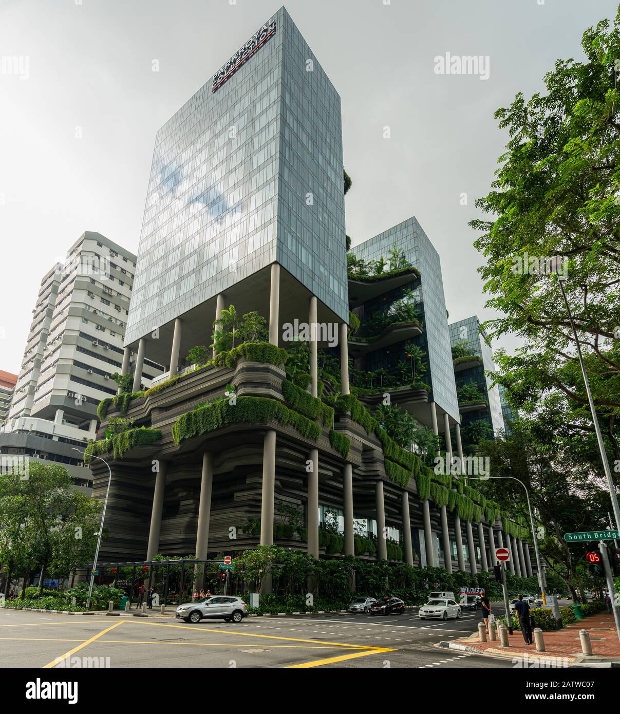 Singapur. Januar 2020. Blick auf moderne Wolkenkratzer in Singapur Stockfoto