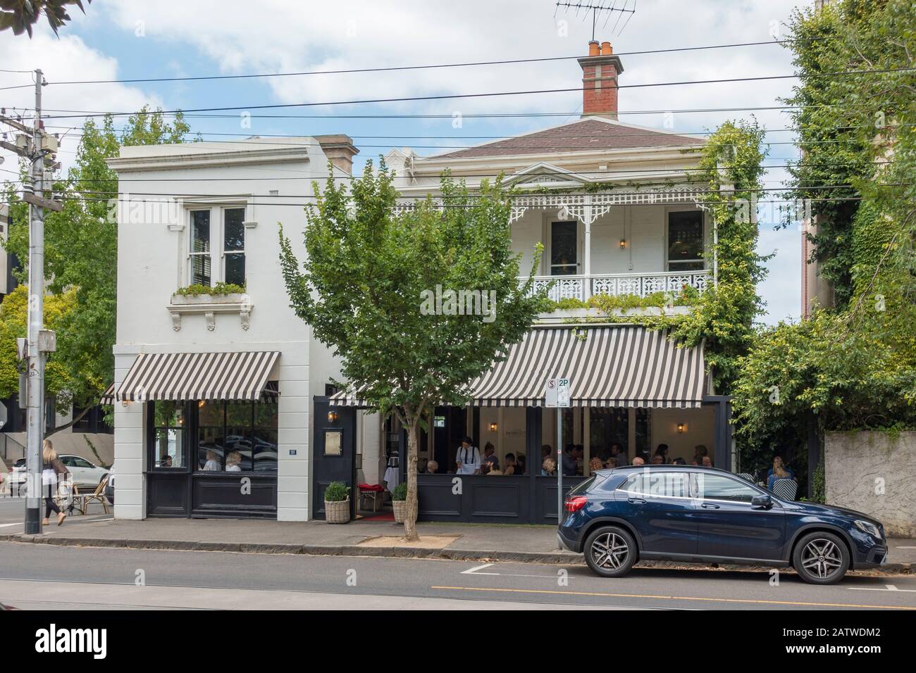 Französisches Restaurant Entrecote in der Domain Road, South Yarra, Melbourne Stockfoto