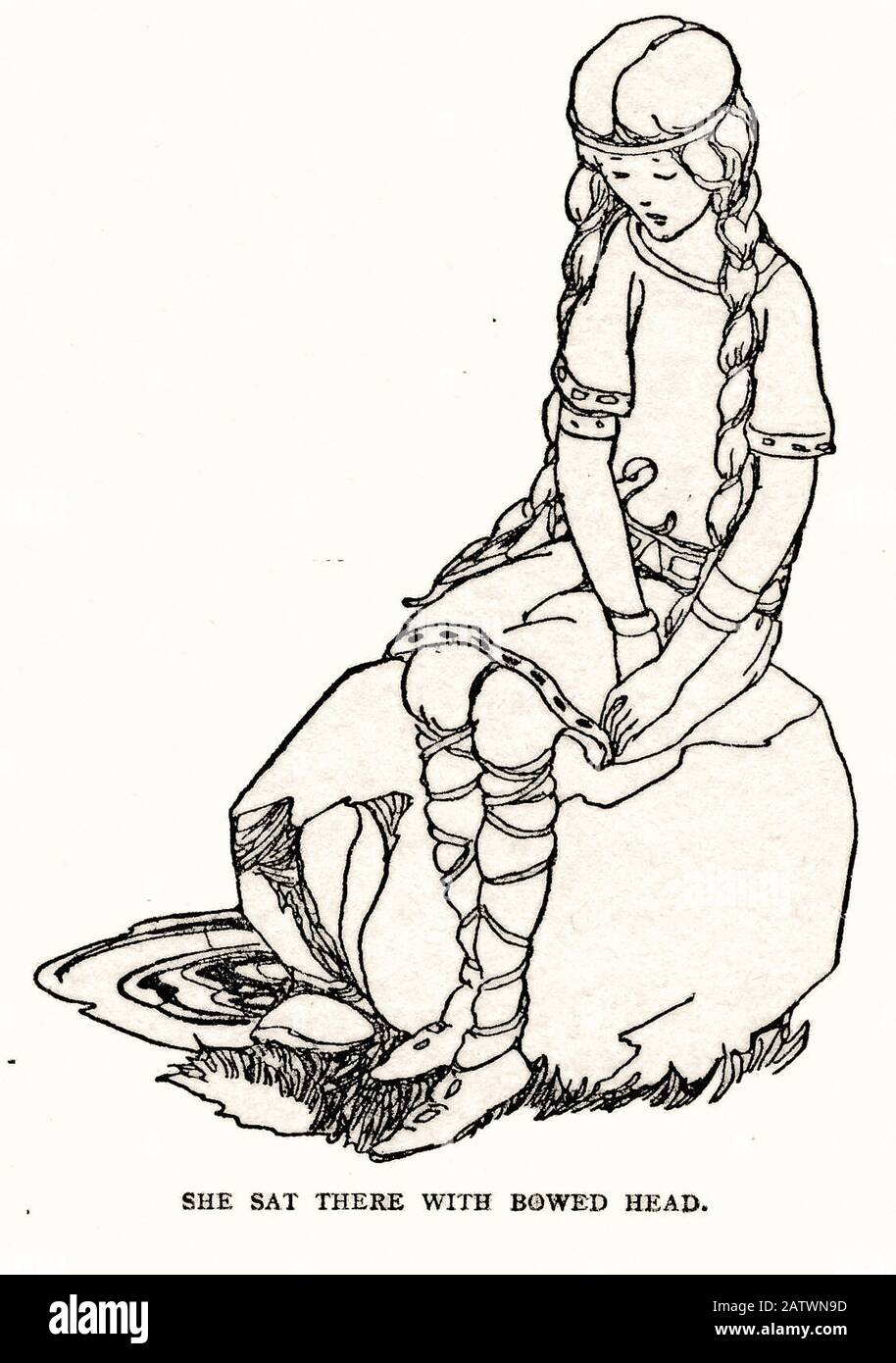 Andersens Feengeschichten - Seite 89 - 1924 - Illustration von Anne Anderson (von 1874 bis 1930) Stockfoto