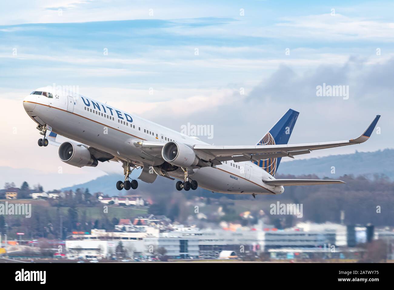 United Airlines 767 In Flight Stockfotos und -bilder Kaufen - Alamy