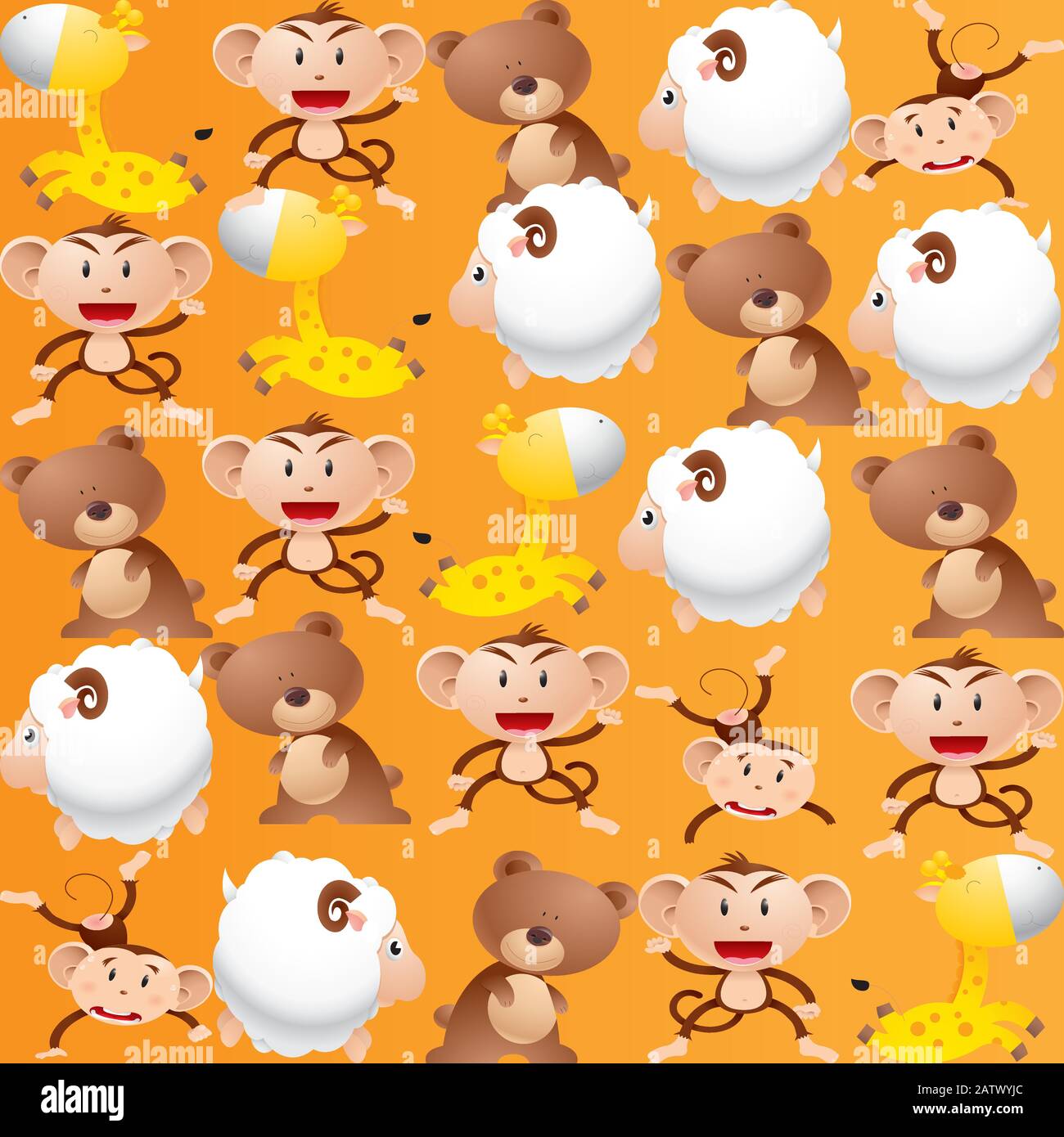 Lustige Kunst seamles Vector Illustration Arts Stock Vektor