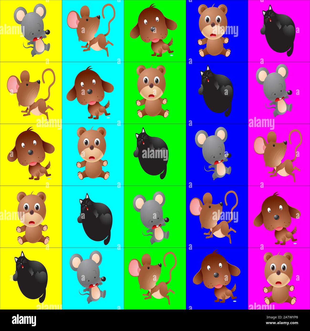 Lustige Kunst seamles Vector Illustration Arts Stock Vektor