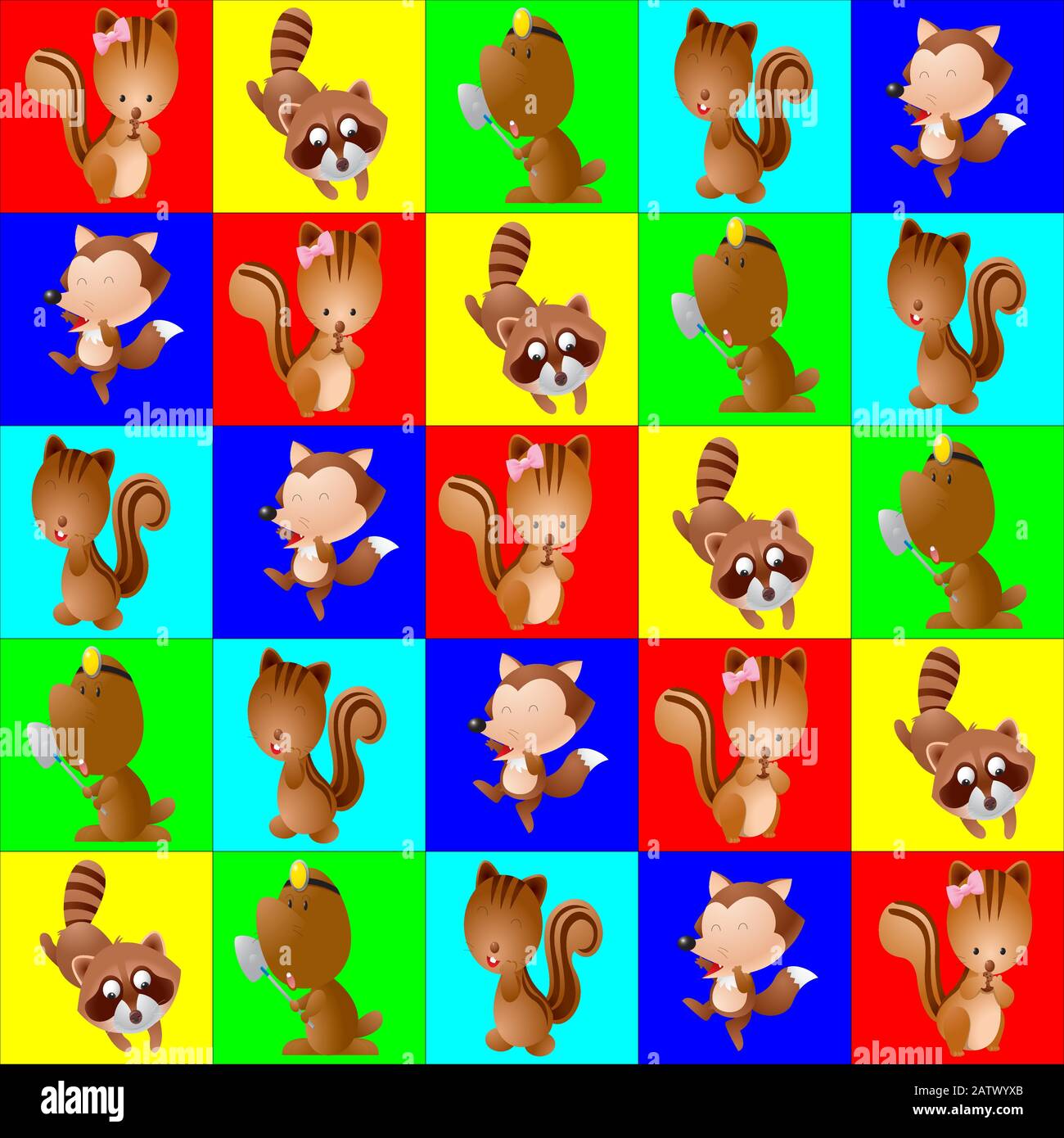 Lustige Kunst seamles Vector Illustration Arts Stock Vektor