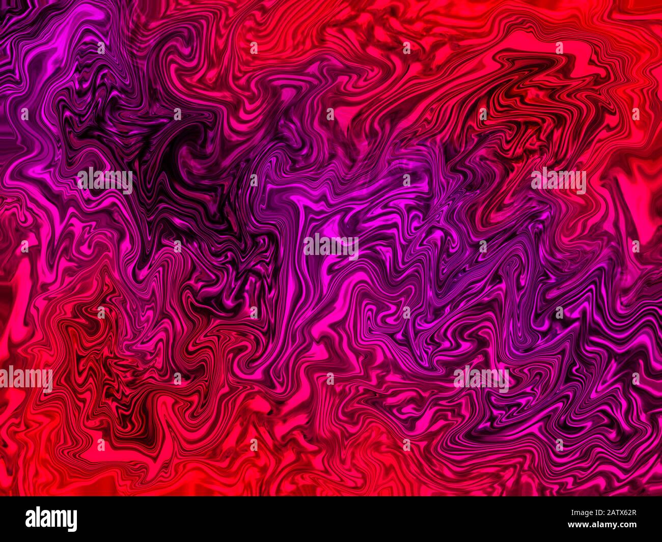 Rot - abstrakte Wellenoszillationen in Magenta. Abstrakter Hintergrund. Stockfoto