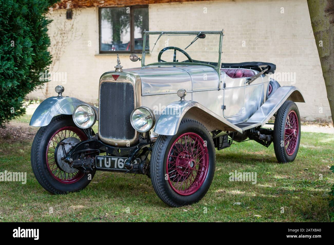 Alvis Veteran Car in Bicester Heritage, Oxfordshire, England. Stockfoto