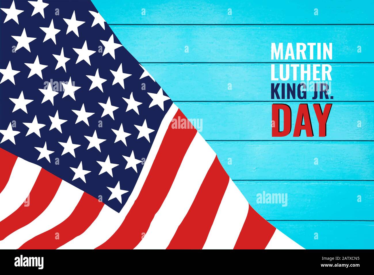 Martin Luther King Tag Geburtstag - amerikanische Flagge abstrakt Hintergrund illustrator Vektor Stock Vektor