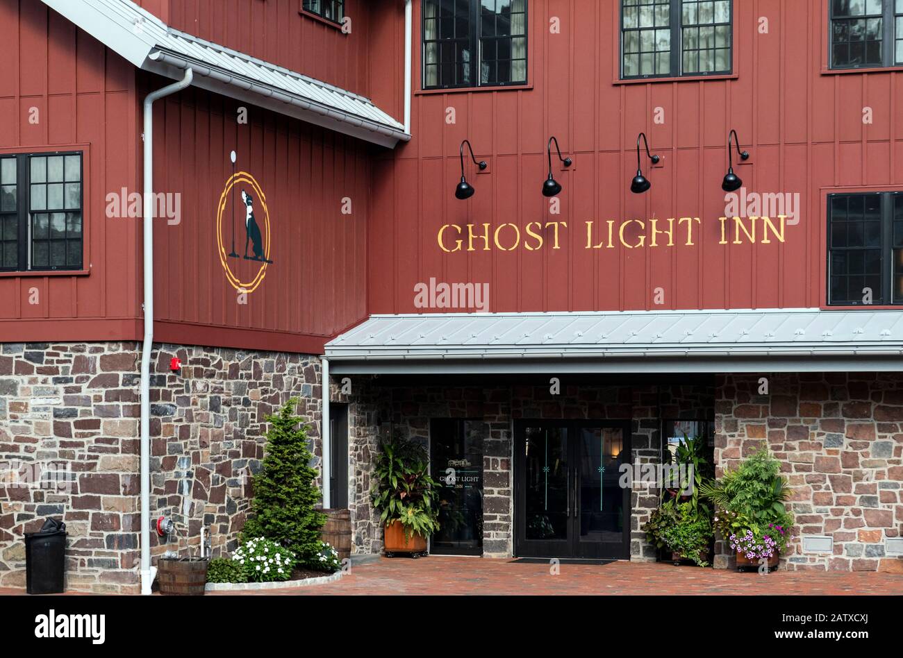 Das Ghost Light Inn Boutique-Hotel in New Hope. Stockfoto