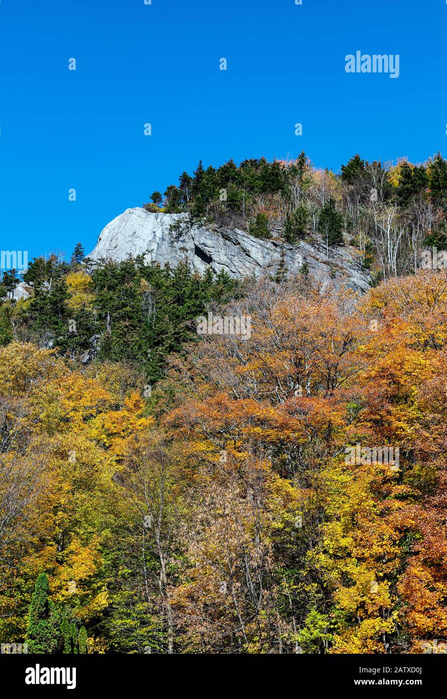 Berg mit Herbstspitze. Stockfoto