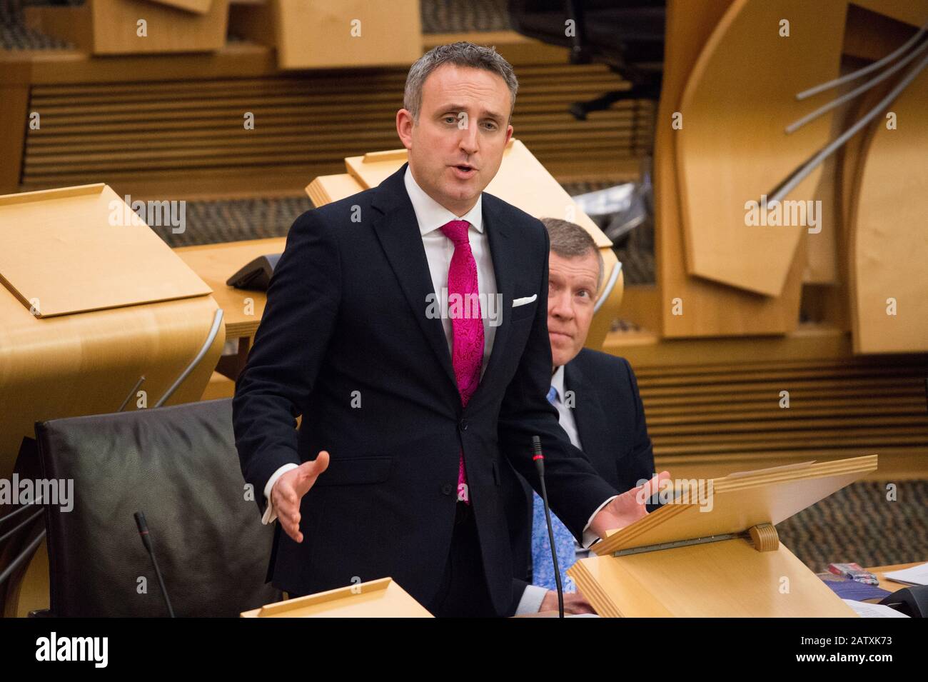 Edinburgh, Großbritannien. Februar 2020. Bild: Alex Cole-Hamilton MSP für die Scottish Liberal Democrats Party. Konservative Parteidebatte: Finanzkredit: Colin Fisher/Alamy Live News Stockfoto