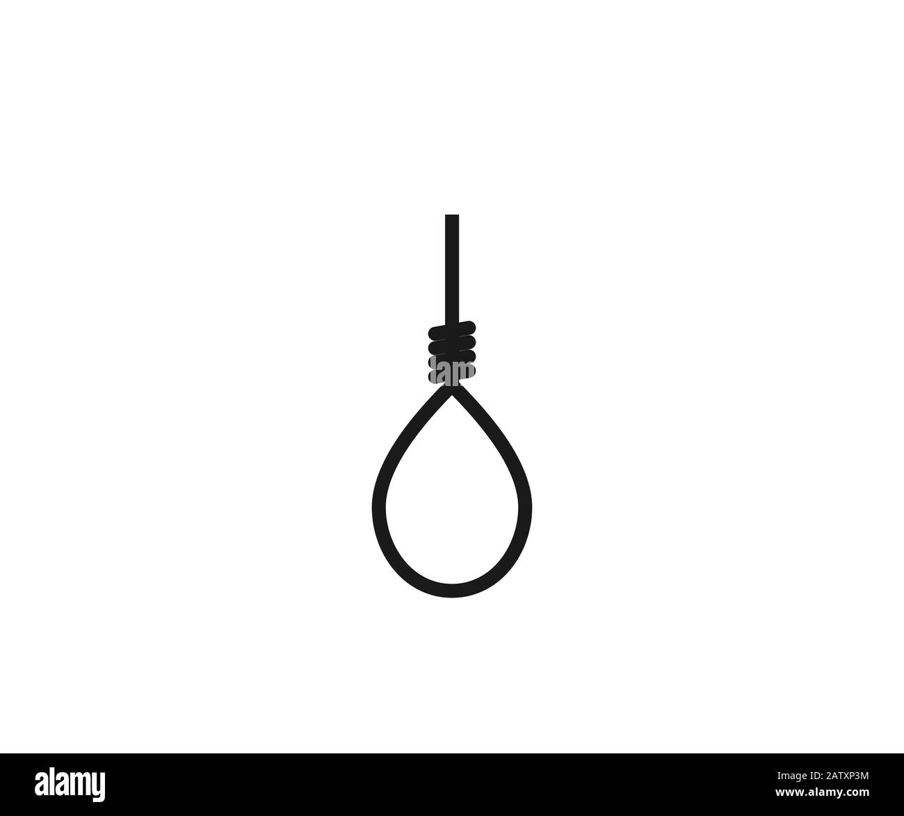 Galgen-Seil-Symbol. Vektorgrafiken, flaches Design. Stock Vektor