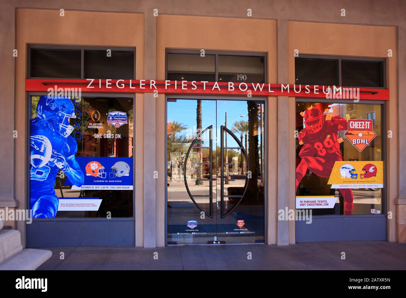 Außerhalb des Ziegler Fiesta Bowl Museums in Scottsdale AZ Stockfoto