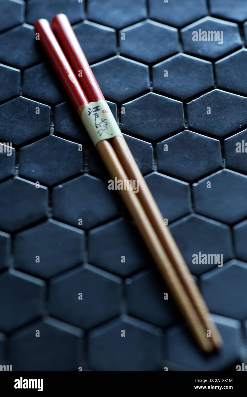 Holzstäbchen Stockfoto