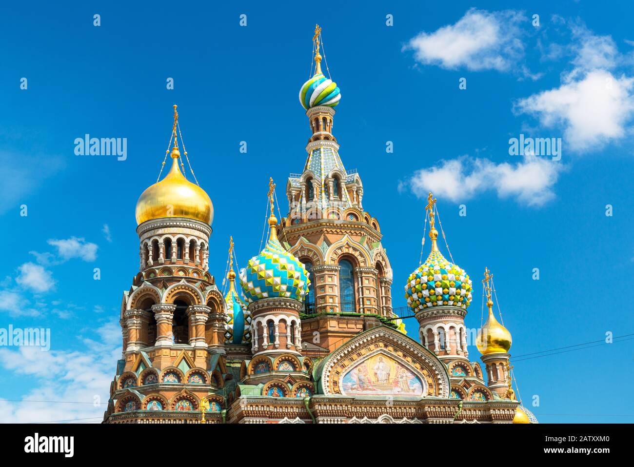 Erlöserkirche auf Verschüttetem Blut (Christuskathedrale) in Sankt Petersburg, Russland Stockfoto