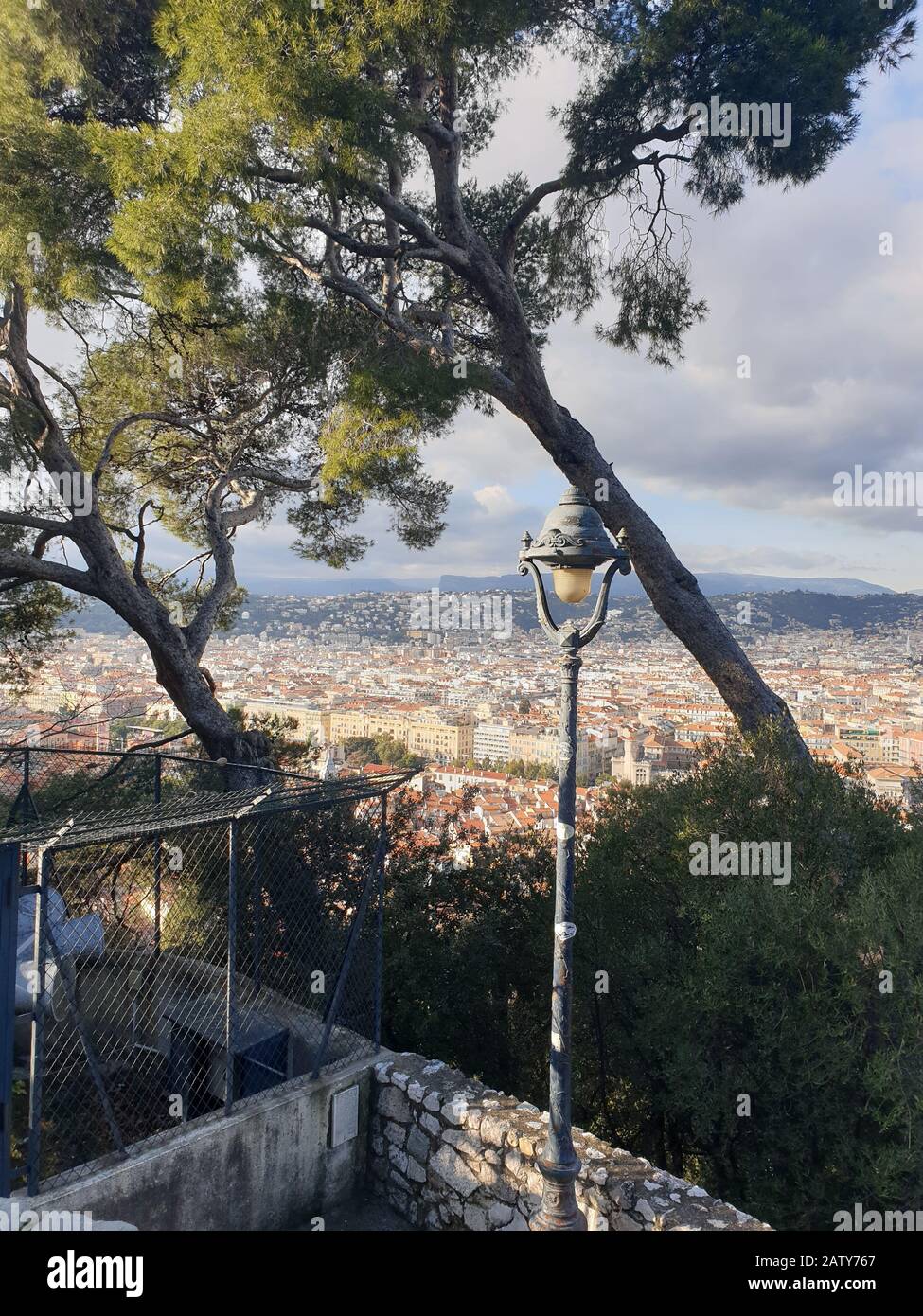 Blick von der Colline du Château in Nizza - Frankreich Stockfoto