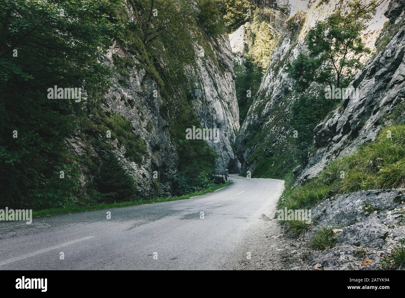 Blick auf den schmalsten Canyon Mitteleuropas - Maninska-Straße (Maninska-Tiesnava-enge) - Slowakei Stockfoto