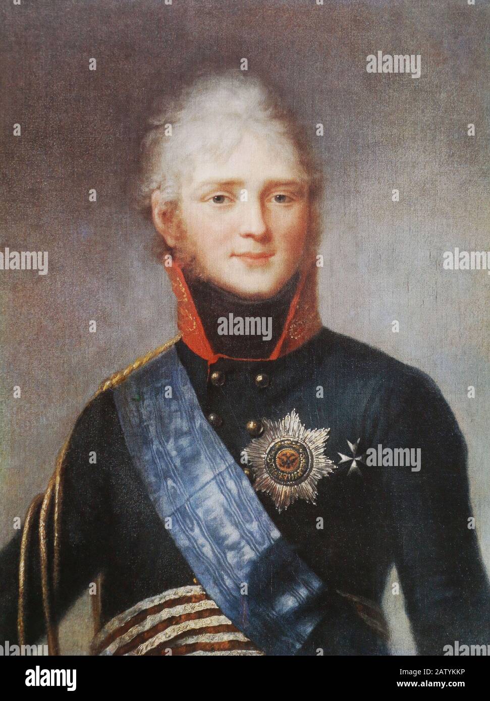 Der russische Kaiser Alexander I. Malte von S. Schukin, 19. Jahrhundert. Stockfoto