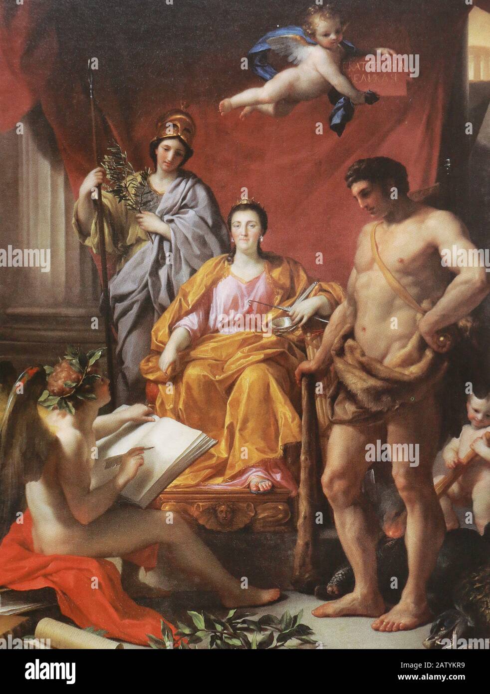 Der Triumph der russischen Kaiserin Katharina II Gemälde von A. Mengs, 18. Jahrhundert. Stockfoto