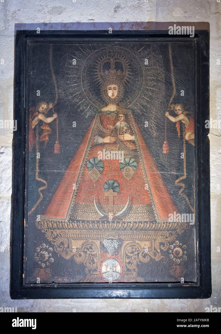 Virgen de la Viñas (patrona) en la Iglesia de Santa María. Aranda de Duero. Burgos. Castilla León. España. Stockfoto