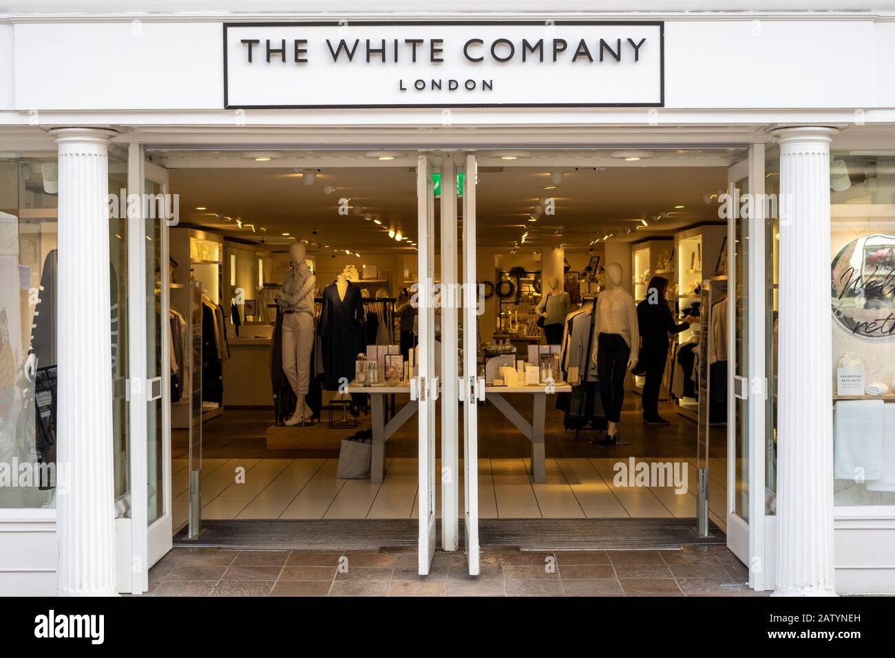Das Äußere Des White Company Shops oder Ladens Stockfoto