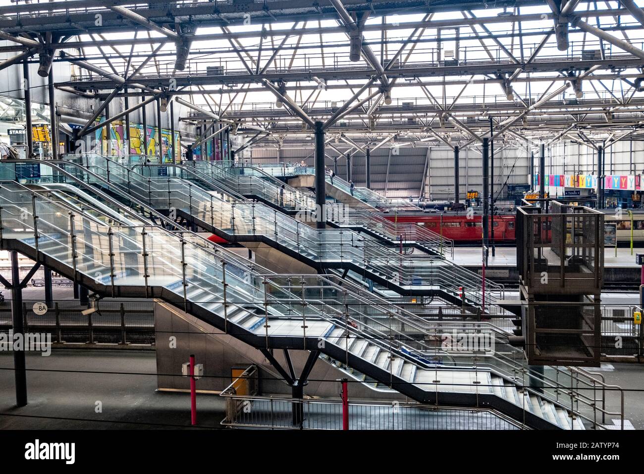 Bahnhof Leeds Stockfoto