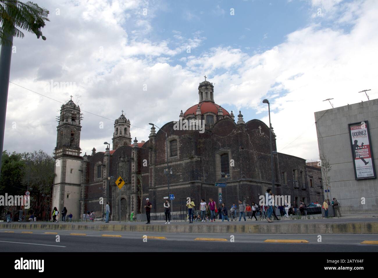 Kirche San Hipólito am Paseo de la Reforma, Mexiko-Stadt Stockfoto