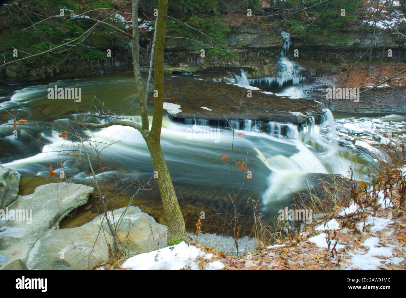 Great Falls of Tinkers Creek, Bedford, Ohio Stockfoto