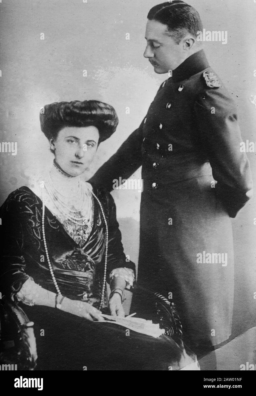 William Ernest, Großfürst von Sax-Weimar-Eisenach (1876-1923) mit seiner zweiten Frau Feodora von Sax-Meiningen Stockfoto