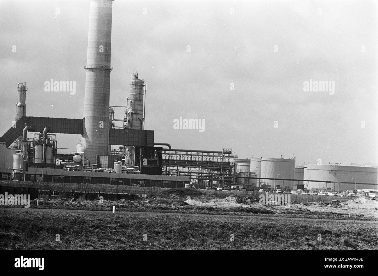 Mobil Oil Raffinerie in Amsterdam 26-3 Laufdatum: 25. März 1968 Standort: Amsterdam, Noord-Holland Schlüsselwörter: Raffinerie Stockfoto