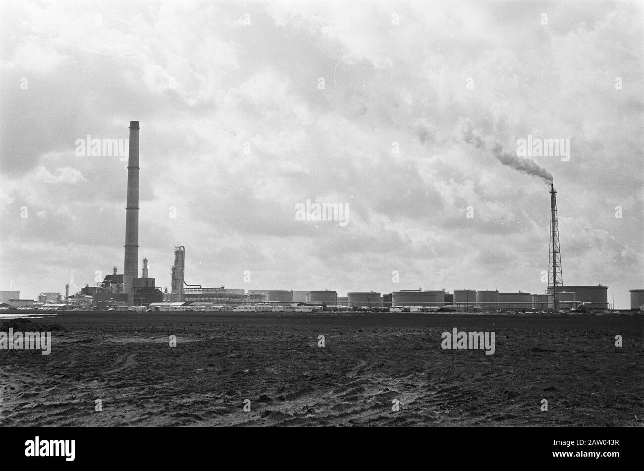 Mobil Oil Raffinerie in Amsterdam 26-3 Laufdatum: 25. März 1968 Standort: Amsterdam, Noord-Holland Schlüsselwörter: Raffinerie Stockfoto