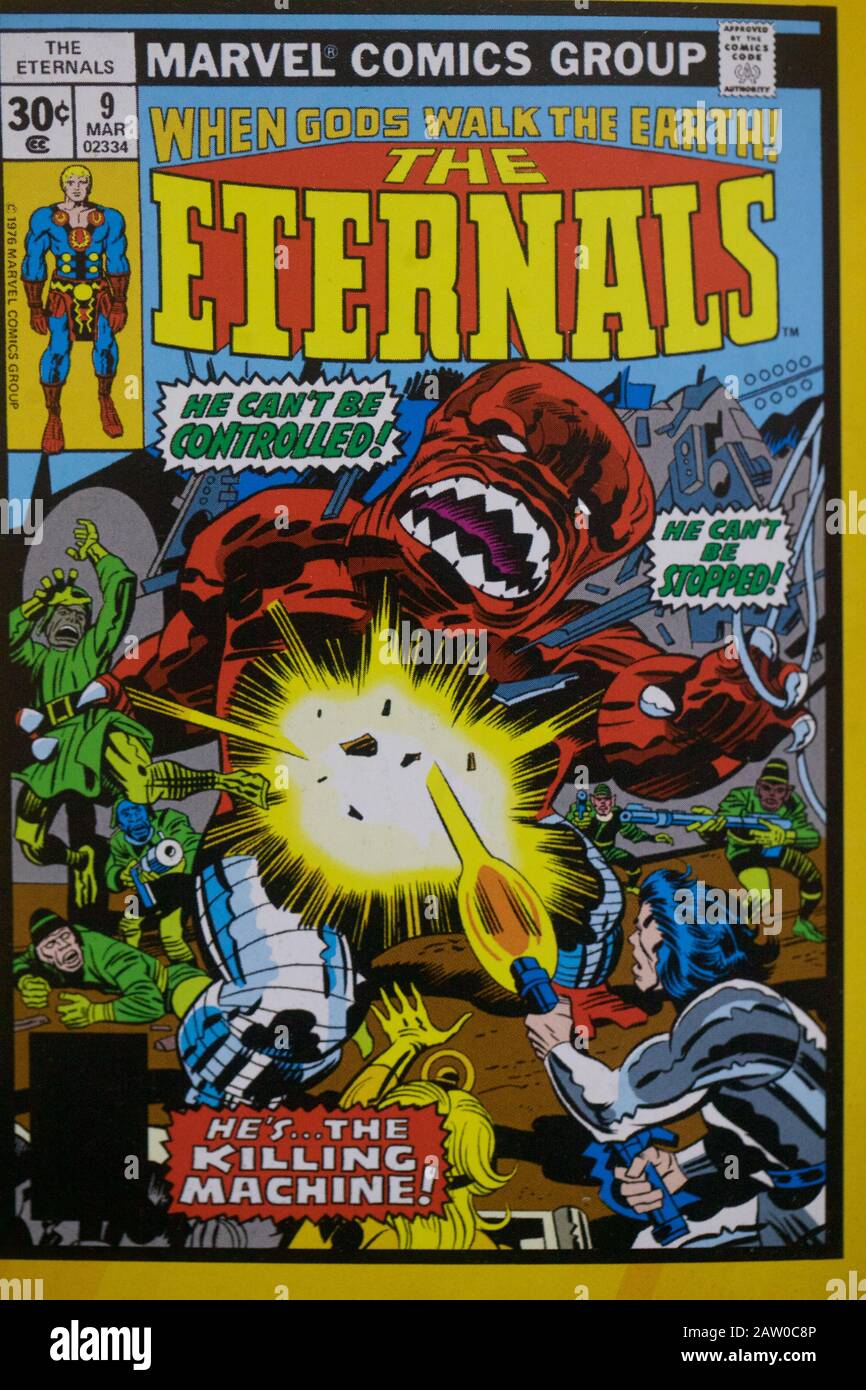 Eternals bestaunen Comic Stockfoto
