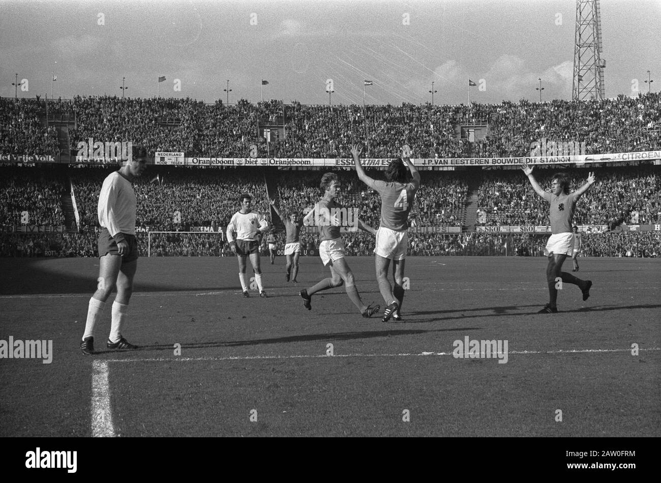 Niederlande / Ostdeutschland 3-2 Datum: 10. Oktober 1971 Ort: DDR, Deutschland, Niederlande Schlagwörter: Sport, Fußball Stockfoto