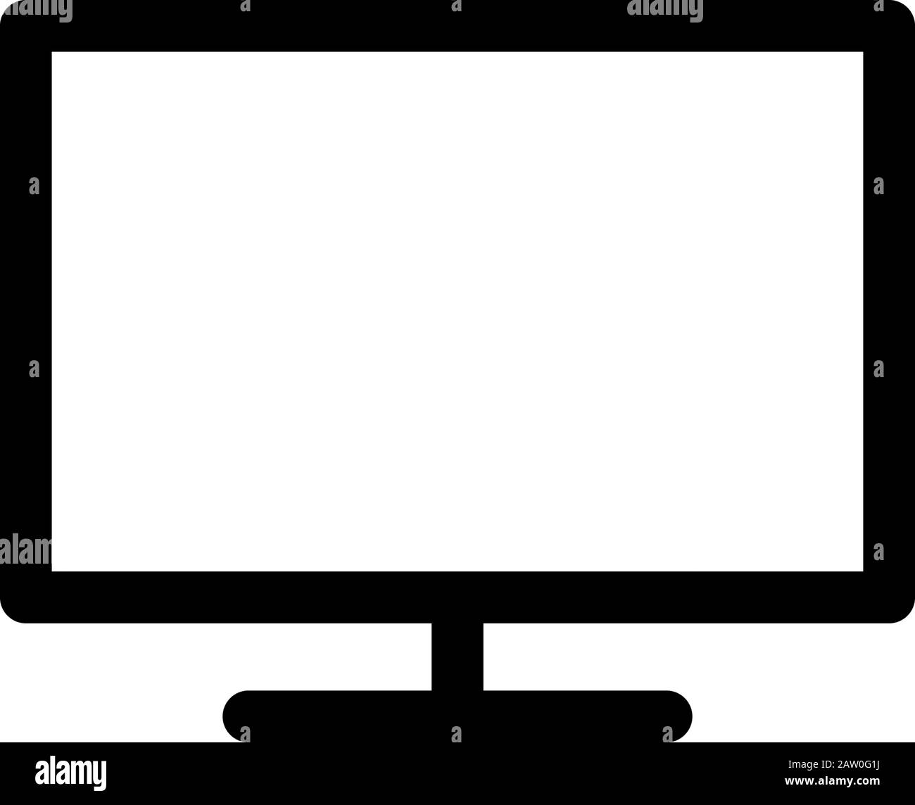 Vektor der Designvorlage für Monitorsymbole Stock Vektor