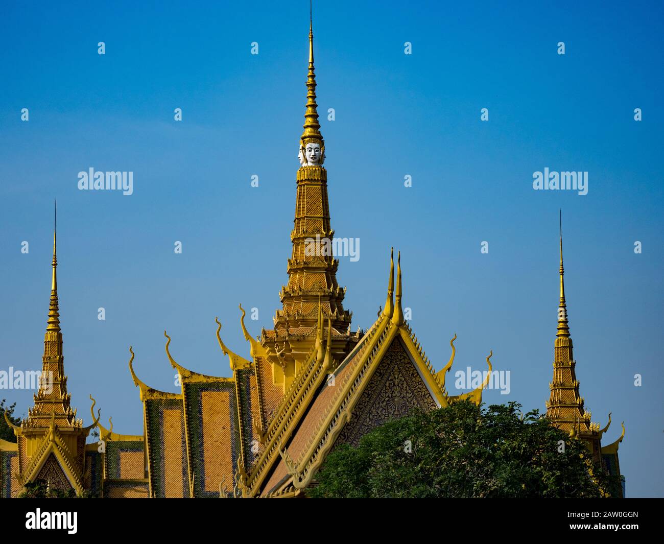 Der Königspalast in der Hauptstadt Phnom Penh, Kambodscha Stockfoto