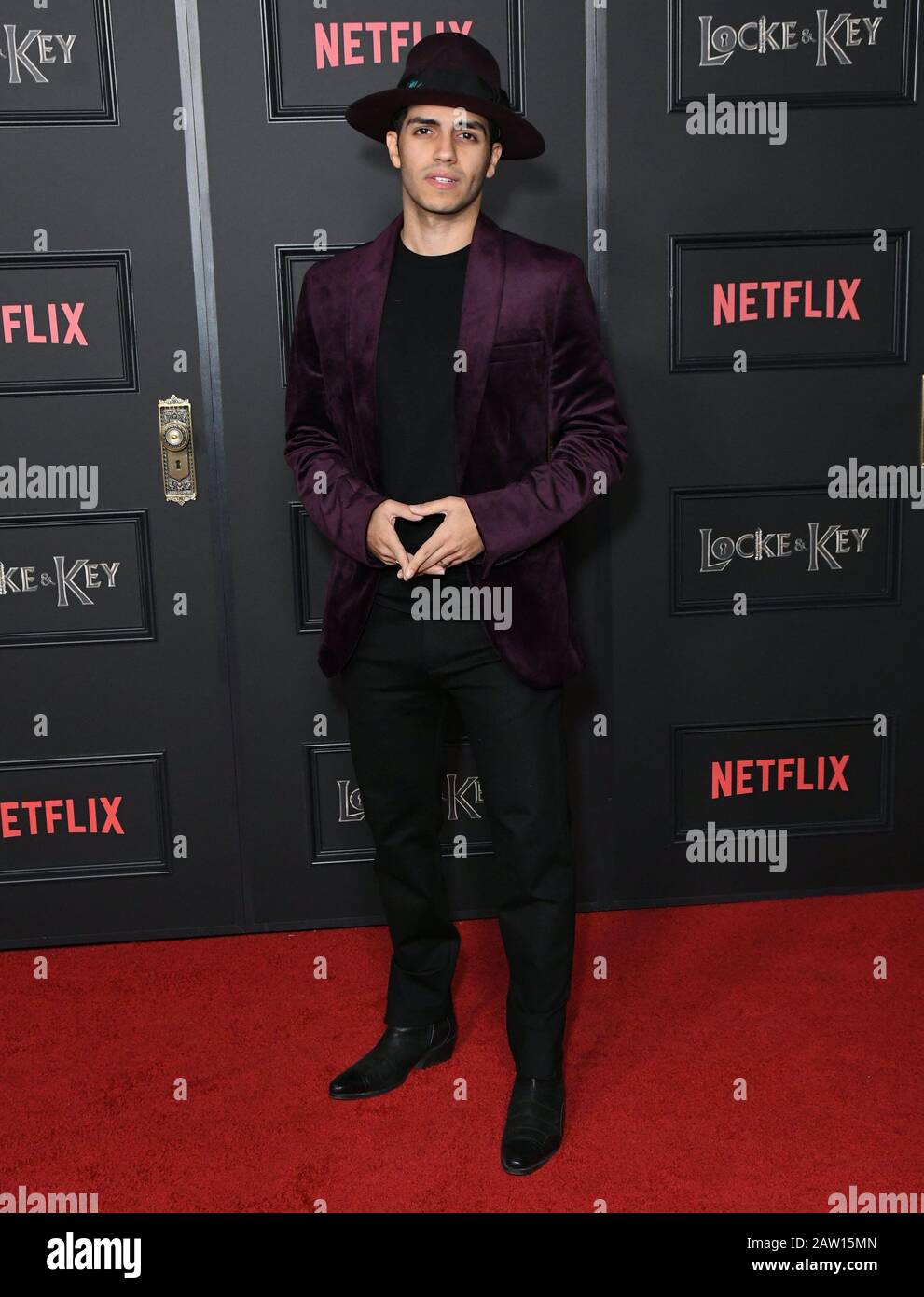 05. Februar 2020 - Hollywood - Mena Massoud. Netflix's Premiere Photo Call der Serie "Locke & Key" im ägyptischen Theater. (Bild: © Birdie Thompson/AdMedia über ZUMA Wire) Stockfoto