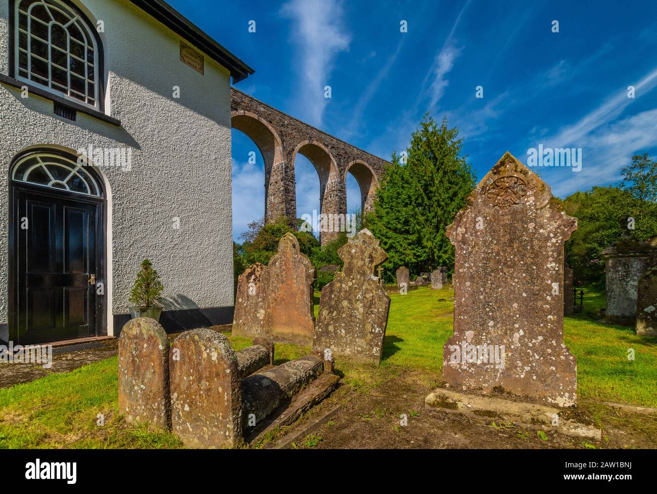 Cynghordy Viaduct & Chapel, Carmarthenshire, Wales Stockfoto