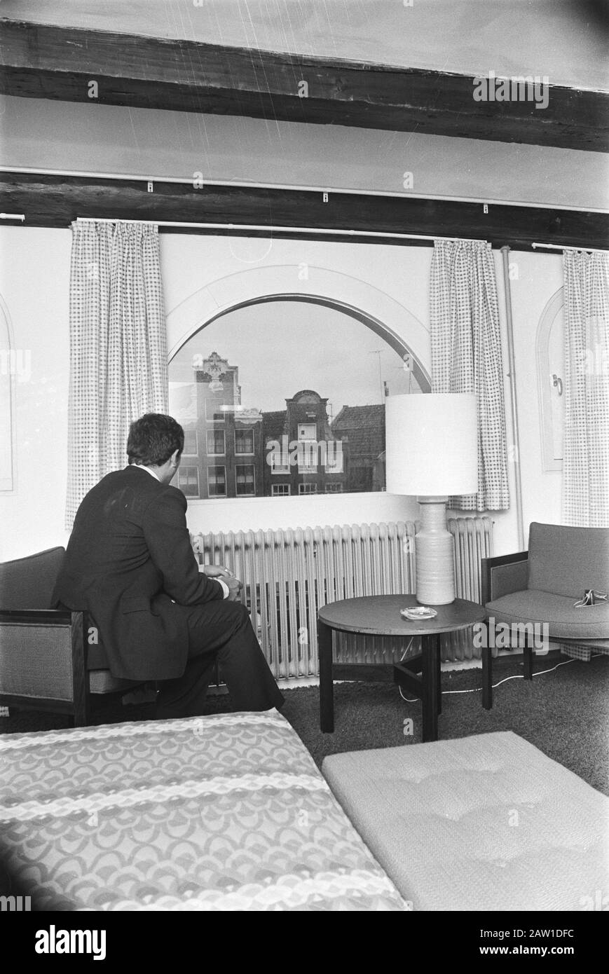 Mission Hotel Revue; Howard Johnson Hotel, Amsterdam Interior Datum: 12. November 1970 Lage: Amsterdam, Noord-Holland Schlüsselwörter: Interieur, Hoteleinrichtung Name: Hotel Revue Stockfoto
