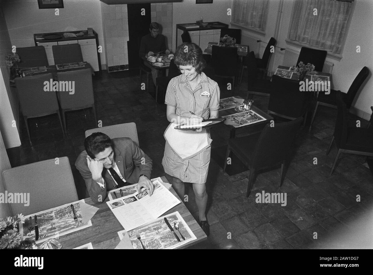 Mission Hotel Revue; Howard Johnson Hotel, Amsterdam Interior Datum: 12. November 1970 Lage: Amsterdam, Noord-Holland Schlüsselwörter: Interieur, Hoteleinrichtung Name: Hotel Revue Stockfoto