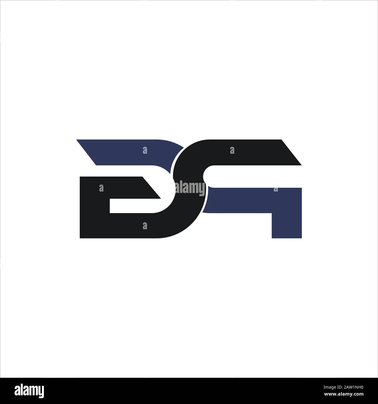 Vektor-Design mit Anfangsbuchstaben GP oder pg-Logo Stock Vektor