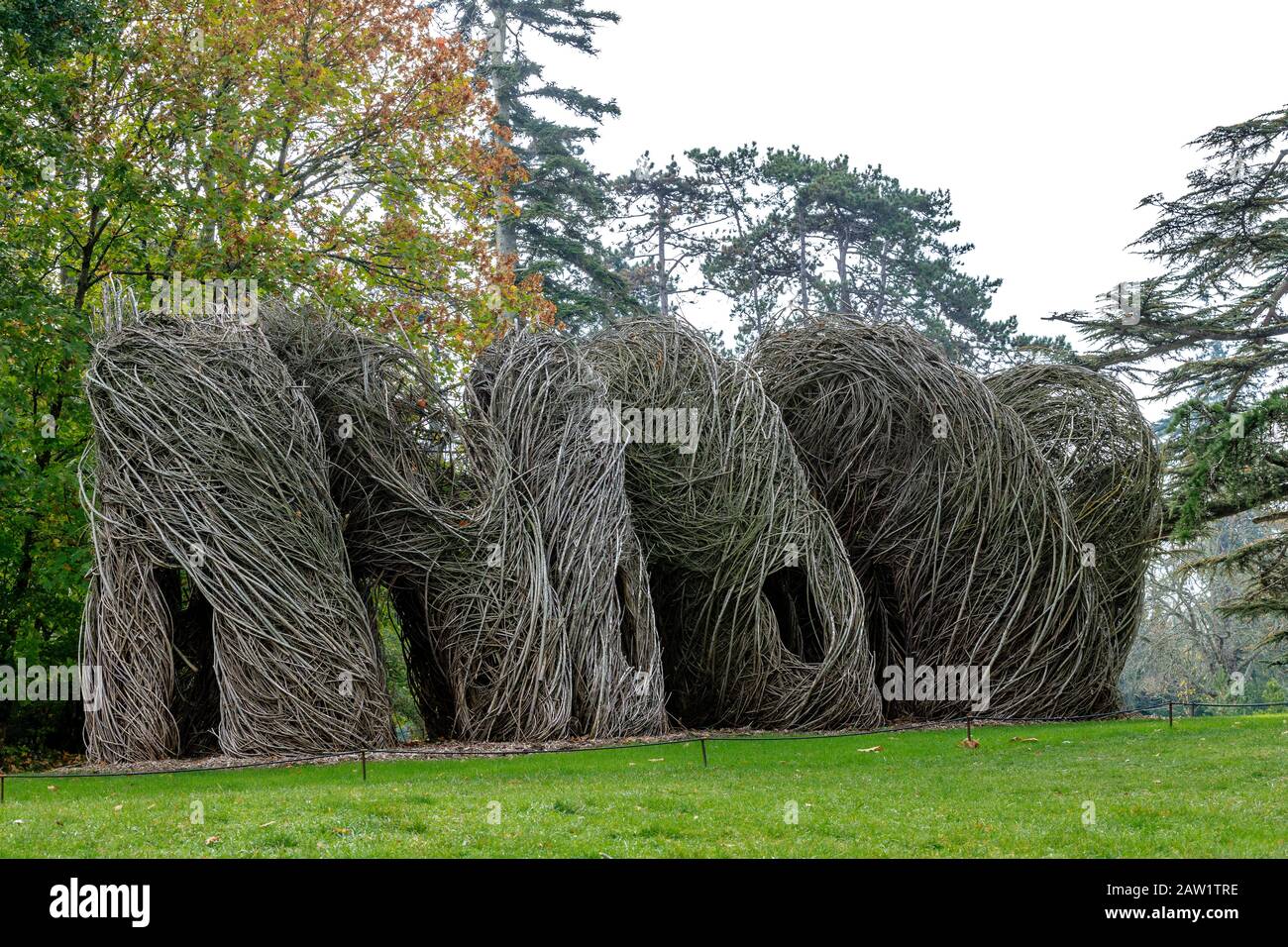 Frankreich, Loir et Cher, Loire-Tal, das von der UNESCO zum Weltkulturerbe ernannt wurde, Chaumont sur Loire-Gebiet, Domäne von Chaumont sur Loire-Loir, permanente Kunstinstallation in Stockfoto